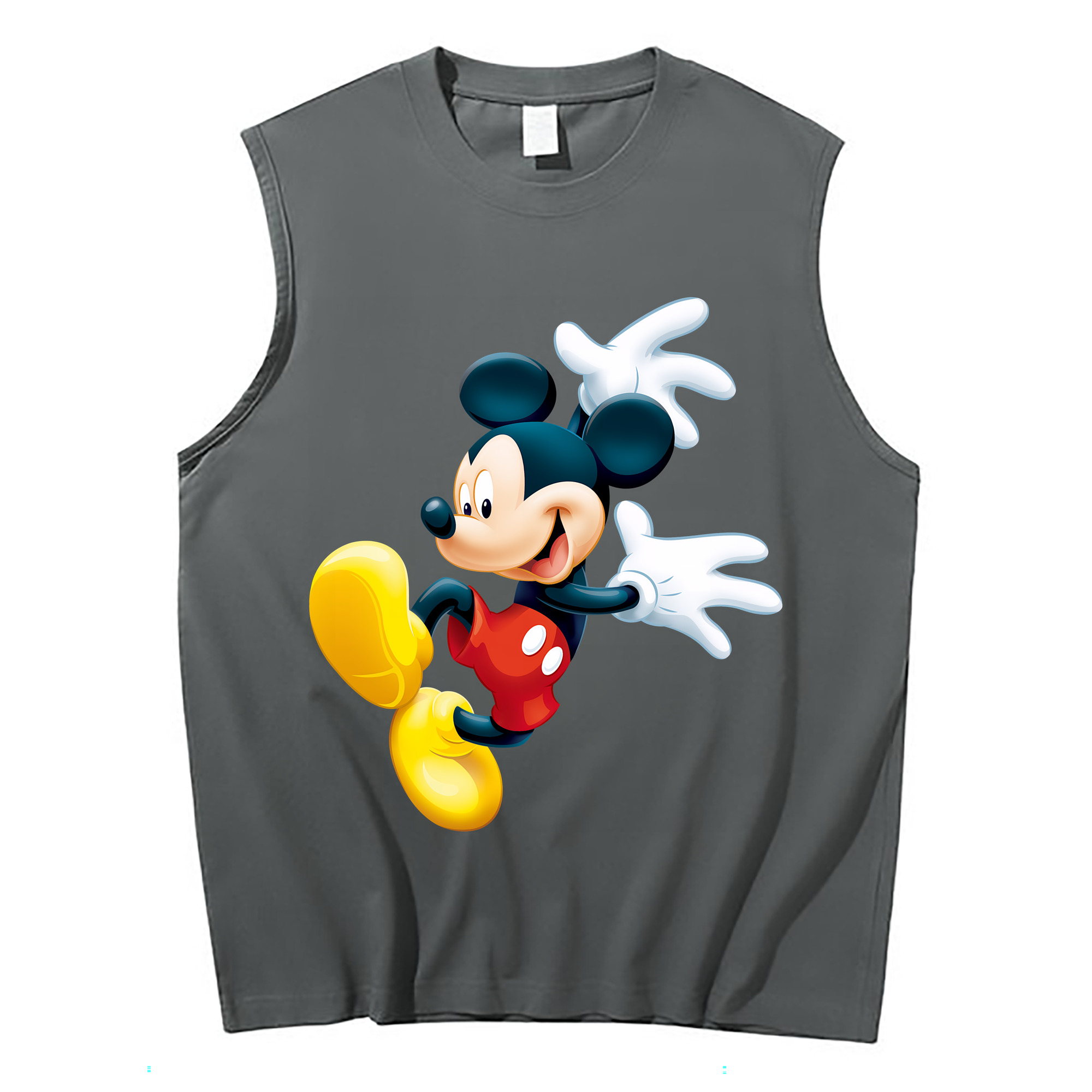 ミッキーマウス Mickey Mouse コットン100％タンクトップ（フロントプリント）